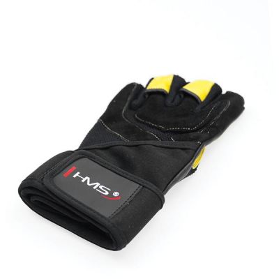 28. Rękawice na siłownię Black/Yellow HMS RST01 r.L