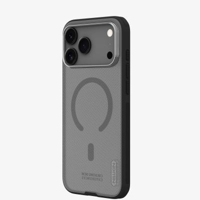 Etui Nillkin Super Frosted Shield Pro Magnetic kompatybilne z MagSafe na iPhone 17 Pro Max - półprzezroczysto-czarne