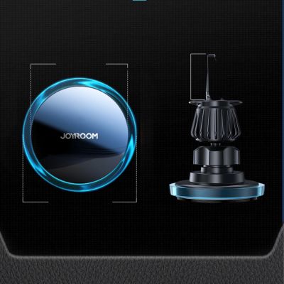 6. Joyroom uchwyt samochodowy do telefonu z ładowarką indukcyjną Qi 15W (kompatybilną z MagSafe) na kratkę nawiewu srebrny (JR-ZS291)