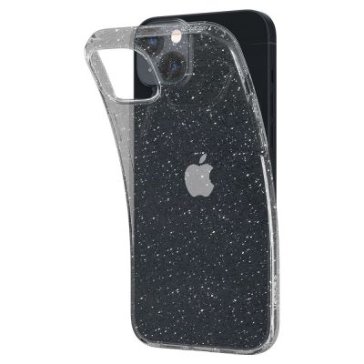 11. Etui Spigen Liquid Crystal na iPhone 14 Plus - przezroczysto-brokatowe