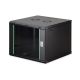 10. Szafa sieciowa wisząca DYNAmic 19" 9U rack 600x600, drzwi szyba, czarny, niedzielona, złożona, 60kg