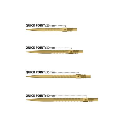 2. Końcówki stalowe ostre Harrows QUICK POINT - HM GRIP gold