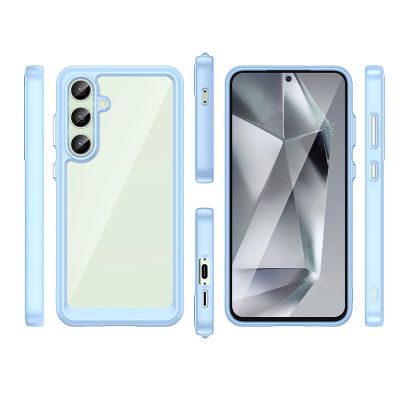 5. Etui silikonowe Outer Space Case z żelową ramką do Samsung Galaxy S24 FE - niebieskie