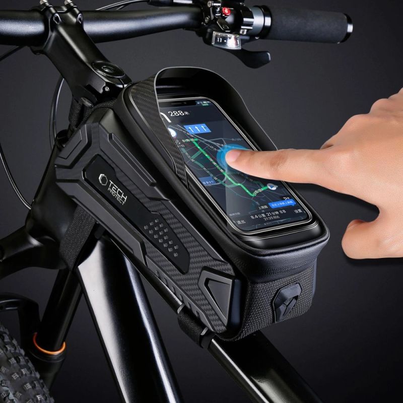 3. Torba Tech-Protect V2 rowerowa z miejscem na telefon 1.2l - czarna