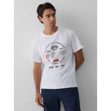 T-shirt regular z nadrukiem męski 4F 4FRAW26TTSHM4470-10S