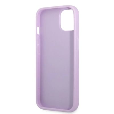 7. Etui Guess Saffiano 4G Small Metal Logo na iPhone 13 mini - purpurowe