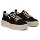 6. Skórzane półbuty sneakersy na platformie czarne Filippo DP6122