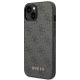 2. Etui Guess 4G Metal Gold Logo na iPhone 14 Plus / 15 Plus - szare
