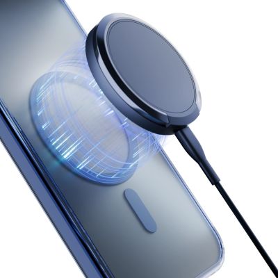 6. Etui 3mk Frosty MagCase Blue na Apple iPhone 13 Pro Max - przezroczyste