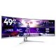 28. Philips Evnia 8000 49M2C8900L/00 monitor komputerowy 124,2 cm (48.9") 5120 x 1440 px Dual QHD QD-OLED Biały