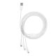 7. Baseus Superior 3w1 kabel USB - Lightning / USB Typ C / micro USB 3,5 A 1,5 m Biały (CAMLTYS-02)