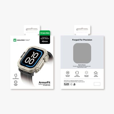 7. Etui metalowe AMAZINGTHING Titan Pro na Apple Watch 11 46mm aluminiowe - tytanowe