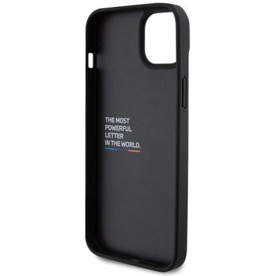 7. Etui BMW Leather Carbon na iPhone 15 Plus - czarne