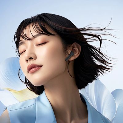 6. Słuchawki douszne QCY AilyBuds E10 z ENC LDAC Hi-Res Audio IPX4 Bluetooth 5.4 - czarne