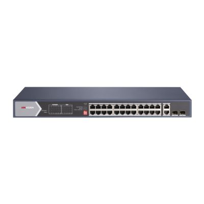 Hikvision DS-3E0528HP-E łącza sieciowe Nie zarządzany Gigabit Ethernet (10/100/1000) Obsługa PoE Niebieski