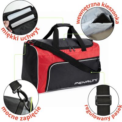 4. TORBA SPORTOWA PENALTY BAG MALA GYM S11 MEDIUM CZERWONA
