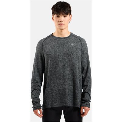 4. Koszulka z długim rękawem do biegania męska Odlo ESSENTIAL SEAMLESS szary
