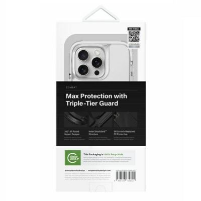 6. Etui UNIQ Combat Magclick Charging z MagSafe na iPhone 16 Pro - białe