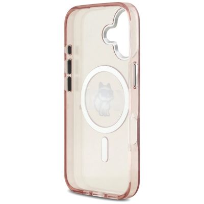 7. Etui Karl Lagerfeld IML Choupette Sketch Logo MagSafe na iPhone 17 - różowe