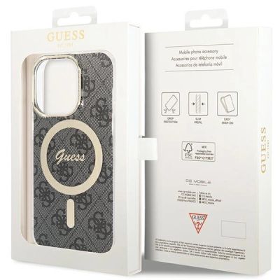 7. Etui Guess IML 4G MagSafe na iPhone 15 Pro - czarne
