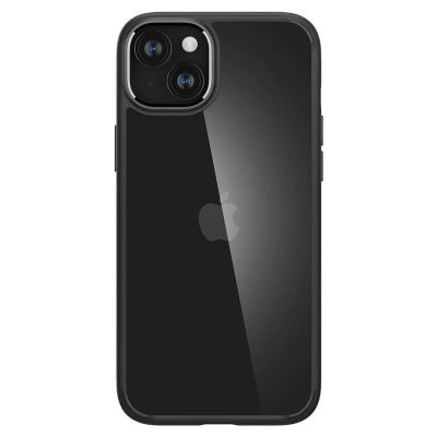 6. Etui Spigen Crystal Hybrid na iPhone 15 Plus - przezroczysto-czarne