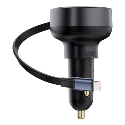 3. Ładowarka samochodowa Baseus Enjoyment Pro USB-C (żeńskie) / USB-C (męskie) 60W - czarna