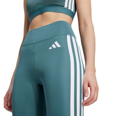 4. Legginsy damskie adidas Optime Essentials 3-Stripes 7/8 zielone JY2152