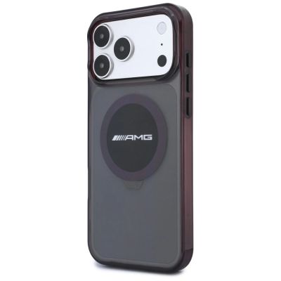 2. Etui Mercedes AMG IML Transparent Bicolor Block MagSafe na iPhone 18 Pro Max / 17 Pro Max - czarno-burgundowe