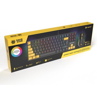 27. TRACER GAMEZONE ZESTAW KLAWIATURA+MYSZ HORNET87 USB