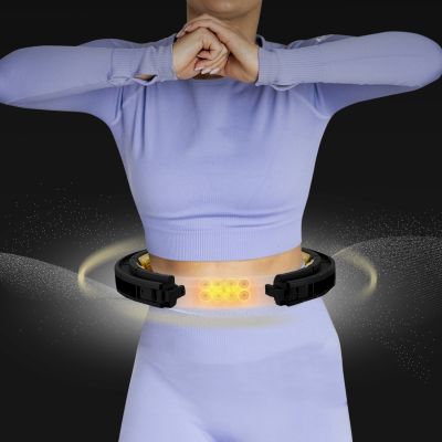 10. Zestaw Hula Hop Magnetyczny Black/Gold HHM13 z Licznikiem HMS + Pas Wyszczupłający BR163 Black