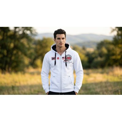 7. Bluza męska Geographical Norway GORMA MEN 100 EO +BS (WT1880H/GN-WHITE)