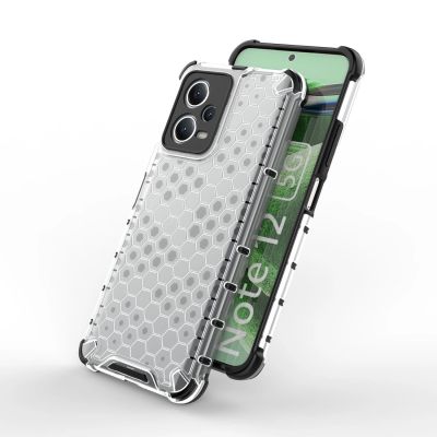9. Honeycomb etui do Xiaomi Redmi Note 12 5G / Poco X5 5G pancerny hybrydowy pokrowiec czarne