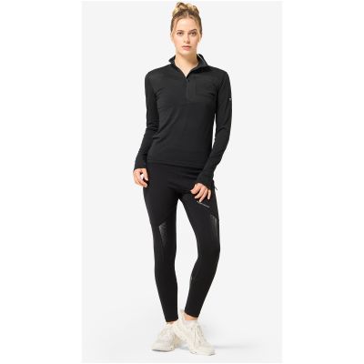 2. Longsleeve termoaktywny damski SUPER.NATURAL W SIERRA140 POCKET ZIP 1/4 czarna