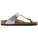 4. Japonki damskie srebrne Birkenstock Gizeh Birko-Flor narrow wąskie (0043853)
