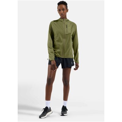 5. Kurtka damska ODLO Jacket ZEROWEIGHT DUAL DRY PK WATERPROOF zielona