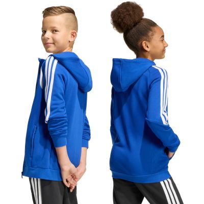 3. Bluza dla dzieci adidas Tiro 26 League Sweat Full Zip Hoodie niebieska KF9102
