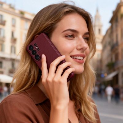 6. Etui Tech-Protect Smart Wallet na Samsung Galaxy S26 Ultra - bordowe