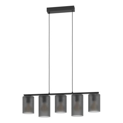 Lampa EGLO Colomera, elastyczny uchwyt, czarny, szary, stal, szkło