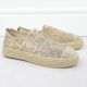 3. Espadryle damskie wsuwane z koronką beżowe Artiker 56C2127