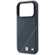 6. Etui BMW M Tire Track with Silver Line MagSafe na iPhone 18 Pro / 17 Pro - ciemnoszare
