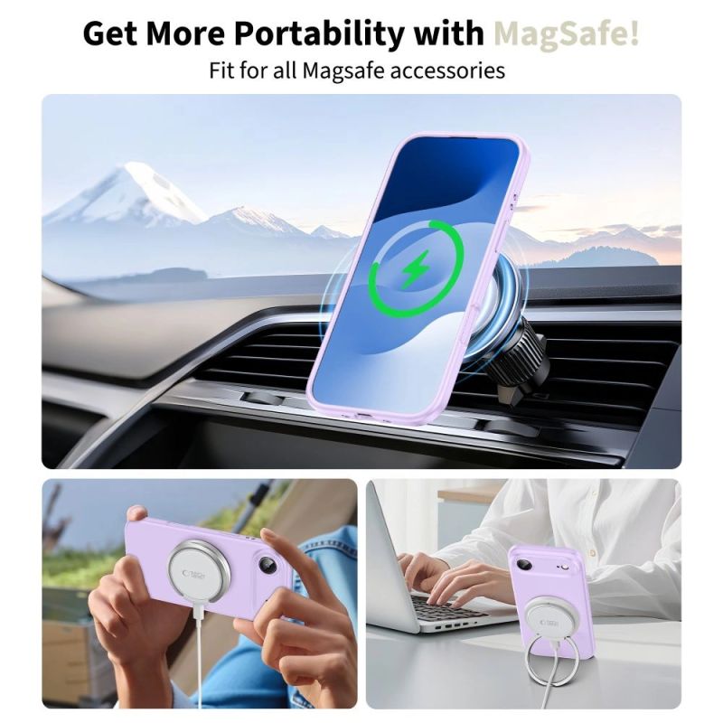 5. Etui Tech-Protect Silicone MagSafe na iPhone 17 Air - fioletowe