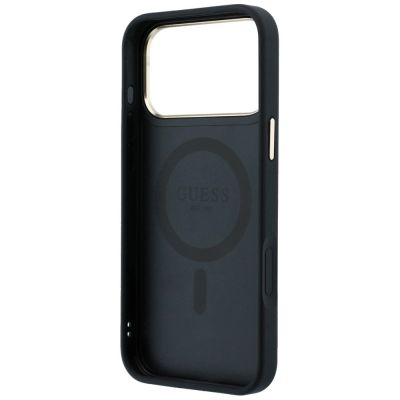 7. Etui Guess Ring Stand 360 4G Classic Logo MagSafe na iPhone 17 Pro / 18 Pro - czarne
