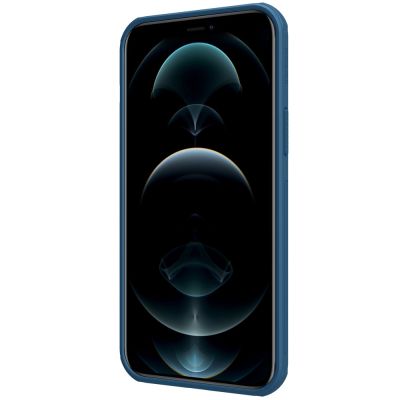 4. Nillkin Super Frosted Shield wzmocnione etui pokrowiec iPhone 13 Pro Max niebieski