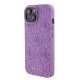 2. Etui Guess Leather 4G Stamped do iPhone 15 - fioletowe
