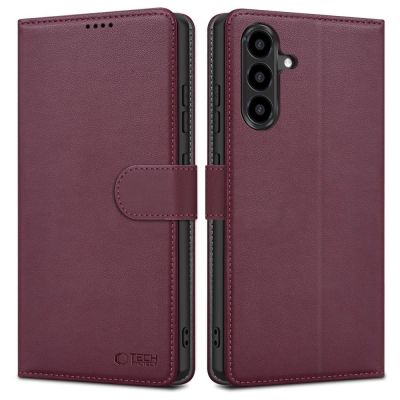 Etui Tech-Protect Wallet na Samsung Galaxy A27 5G - bordowe