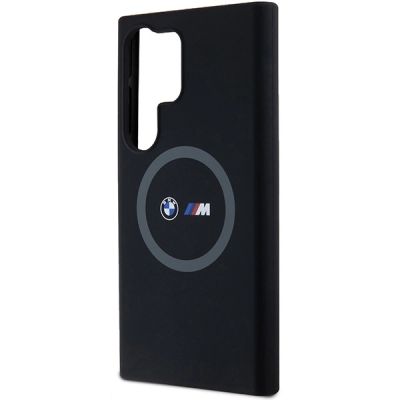 6. Etui BMW M Silicone Printed Ring MagSafe na Samsung Galaxy S24 Ultra - czarne