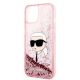 6. Etui Karl Lagerfeld Glitter Karl's Head na iPhone 14 Plus - różowe