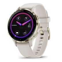 Garmin Venu 3S 3,05 cm (1.2") AMOLED 41 mm Cyfrowy 390 x 390 px Ekran dotykowy Złoto, Kość słoniowa Wi-Fi GPS