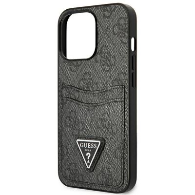 6. Etui Guess 4G Triangle Logo Cardslot na iPhone 13 Pro / 13 - czarne