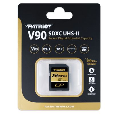 3. Patriot SDXC 256GB EP V90  300/260 MB/s UHS-II U3 Class10
